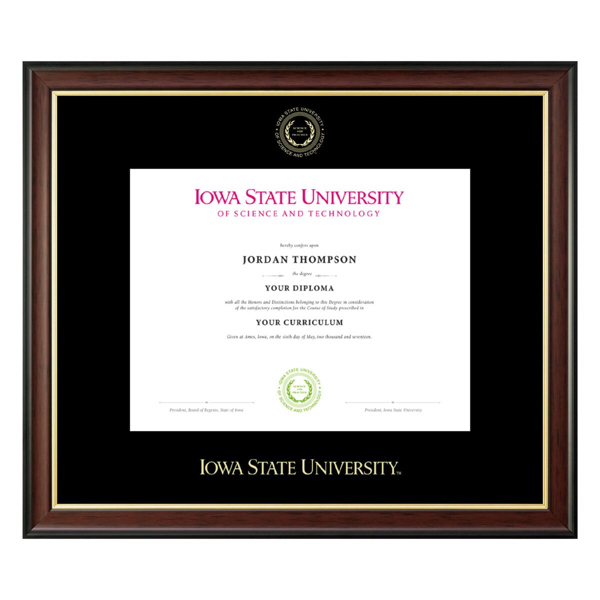 Church Hill Classics Embossed Seal Master's Degree Diploma Frame #4